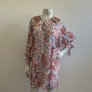 Walter Baker KALI Dress Chiffon Floral Ruffle Boho Mini dress